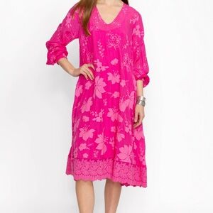 Johnny Was Pink Nathy Lily Dress